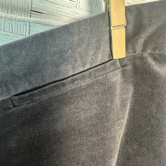 J Jill women’s skirt straight short dark gray velvet pockets academia plus size - Picture 4 of 10